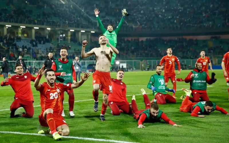 Đội bóng Bắc Macedonia có thành tích nhì bảng J tại kỳ WC 2022